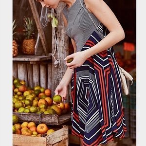 Anthro Maeve Cameron Geometric Fit and Flare Dress!